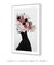 Quadro Decorativo Mulher Flores Na Cabeça Perfil na internet