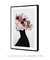 Quadro Decorativo Mulher Flores Na Cabeça Perfil - Quadros Incríveis