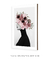 Quadro Decorativo Mulher Flores Na Cabeça Perfil - comprar online