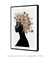 Quadro Decorativo Mulher Negra Flores na Cabeça - Quadros Incríveis