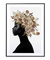 Quadro Decorativo Mulher Negra Flores na Cabeça