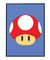 Quadro Decorativo Super Mario Cogumelo Videogame