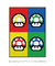 Quadro Decorativo Super Mario Cogumelos Videogame - Quadros Incríveis