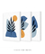 Imagem do Quadros Decorativos Abstratos Azuis Formas Orgânicas - Composição com 3 Quadros