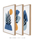 Quadros Decorativos Abstratos Azuis Formas Orgânicas - Composição com 3 Quadros - comprar online