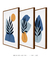 Quadros Decorativos Abstratos Azuis Formas Orgânicas - Composição com 3 Quadros - Quadros Incríveis