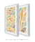 Quadros Decorativos Abstratos Folhas - Composição com 2 Quadros - Quadros Incríveis