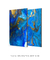 Quadros Decorativos Abstratos Mármore Azul Royal e Dourado - Composição com 2 Quadros - comprar online