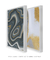 Quadros Decorativos Abstratos Mármore Cinza e Dourado - Composição com 2 Quadros - Quadros Incríveis