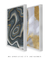 Quadros Decorativos Abstratos Mármore Cinza e Dourado - Composição com 2 Quadros - loja online