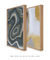Quadros Decorativos Abstratos Mármore Cinza e Dourado - Composição com 2 Quadros