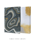 Quadros Decorativos Abstratos Mármore Cinza e Dourado - Composição com 2 Quadros - comprar online