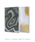 Imagem do Quadros Decorativos Abstratos Mármore Cinza e Dourado - Composição com 2 Quadros