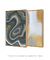 Quadros Decorativos Abstratos Mármore Cinza e Dourado - Composição com 2 Quadros na internet