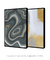 Quadros Decorativos Abstratos Mármore Cinza e Dourado - Composição com 2 Quadros - Quadros Incríveis