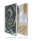 Quadros Decorativos Abstratos Mármore Cinza e Dourado - Composição com 2 Quadros na internet