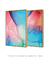Quadros Decorativos Abstratos Mármore Rosa e Azul - Composição com 2 Quadros - comprar online