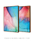 Quadros Decorativos Abstratos Mármore Rosa e Azul - Composição com 2 Quadros na internet