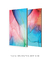 Quadros Decorativos Abstratos Mármore Rosa e Azul - Composição com 2 Quadros - comprar online
