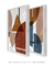 Quadros Decorativos Abstratos Marrom Bege e Azul - Composição com 2 Quadros - loja online