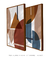 Quadros Decorativos Abstratos Marrom Bege e Azul - Composição com 2 Quadros - loja online