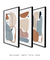 Quadros Decorativos Abstratos Orgânicos Nudes Neutros - Composição com 3 quadros