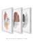 Quadros Decorativos Abstratos Plantas Folhagens - Composição com 3 Quadros - loja online