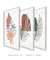 Quadros Decorativos Abstratos Plantas Folhagens - Composição com 3 Quadros