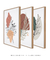 Quadros Decorativos Abstratos Plantas Folhagens - Composição com 3 Quadros na internet