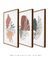 Quadros Decorativos Abstratos Plantas Folhagens - Composição com 3 Quadros - loja online