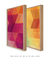 Imagem do Quadros Decorativos Abstratos Rosa e Amarelo - Composição com 2 Quadros