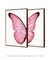 Quadros Decorativos Asas de Borboleta Rosa - Composição com 2 Quadros na internet