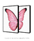 Quadros Decorativos Asas de Borboleta Rosa - Composição com 2 Quadros na internet