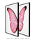 Imagem do Quadros Decorativos Asas de Borboleta Rosa - Composição com 2 Quadros