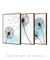 Quadros Decorativos Dentes de Leão Aquarela Azul - Composição com 3 Quadros na internet