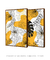 Quadros Decorativos Folhagem Amarela e Preta - Composição com 2 Quadros na internet