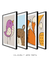 Quadros Decorativos Infantis Animais Colors - Composição com 4 Quadros - loja online