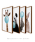Quadros Decorativos Infantis Chiclete Bubble Azul - Composição com 4 Quadros na internet