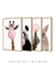 Quadros Decorativos Infantis Chiclete Bubble Rosa - Composição com 4 Quadros - comprar online