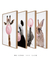 Quadros Decorativos Infantis Chiclete Bubble Rosa - Composição com 4 Quadros - comprar online