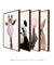Quadros Decorativos Infantis Chiclete Bubble Rosa - Composição com 4 Quadros na internet