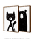 Quadros Decorativos Infantis Gato Preto e Urso Preto - Composição com 2 Quadros na internet