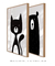 Quadros Decorativos Infantis Gato Preto e Urso Preto - Composição com 2 Quadros na internet