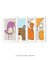 Quadros Decorativos Infantis Animais Colors - Composição com 4 Quadros na internet