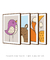 Quadros Decorativos Infantis Animais Colors - Composição com 4 Quadros - comprar online