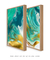 Imagem do Quadros Decorativos Mármore Verde e Dourado - Composição com 2 Quadros