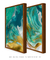 Quadros Decorativos Mármore Verde e Dourado - Composição com 2 Quadros na internet