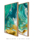 Quadros Decorativos Mármore Verde e Dourado - Composição com 2 Quadros na internet