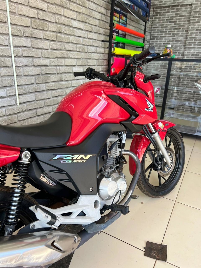 Kit Adesivo Carenagem Moto Honda Cg Titan 160 2022 Vermelho