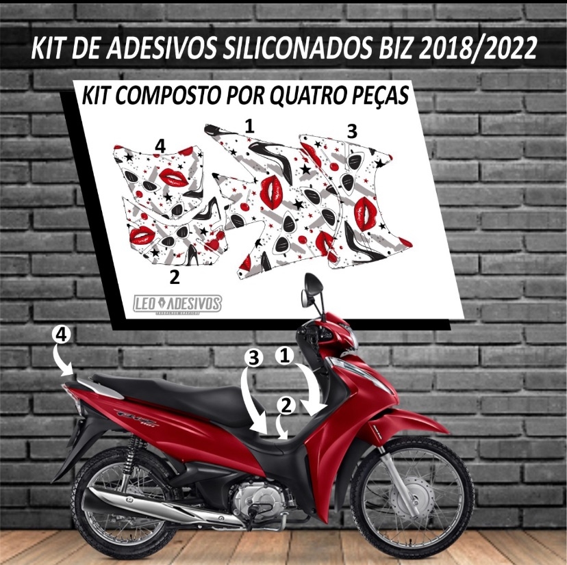 Kit Siliconado biz 125 2018 a 2023 - Leo adesivos